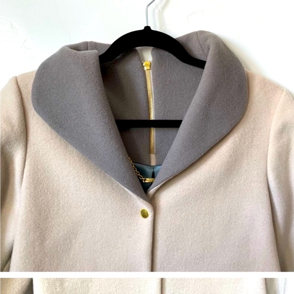 Elie Tahari | Gray Tinsley Wool Coat - Picture 2 of 6